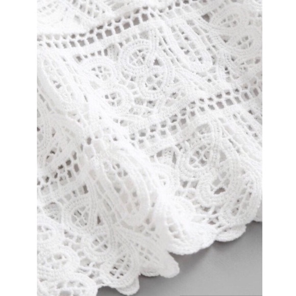 Crochet Crop Top Beach Cover Up - Picture 3 of 8